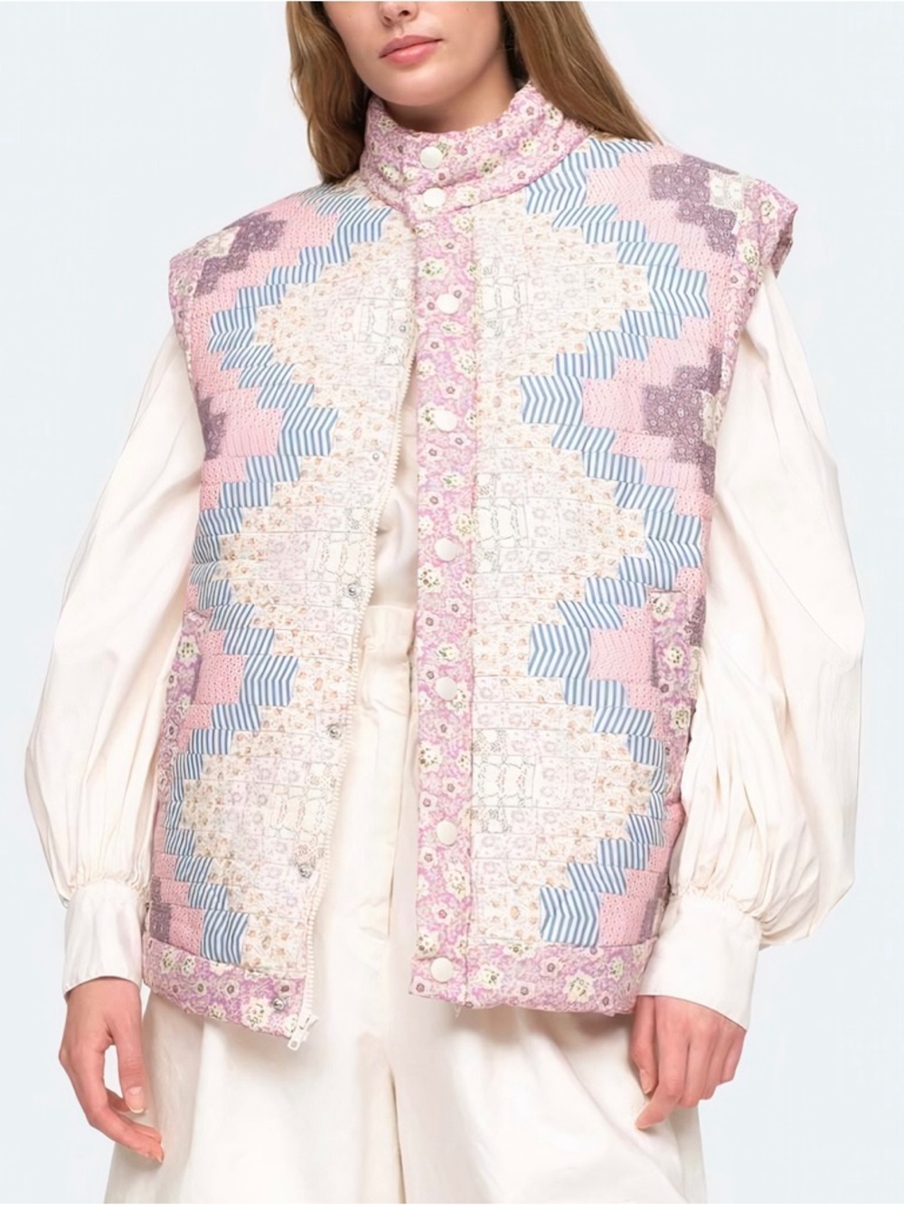 NWOT SEA New York Quilted Patchwork Ida Puffer Vest - Picture 3 of 9